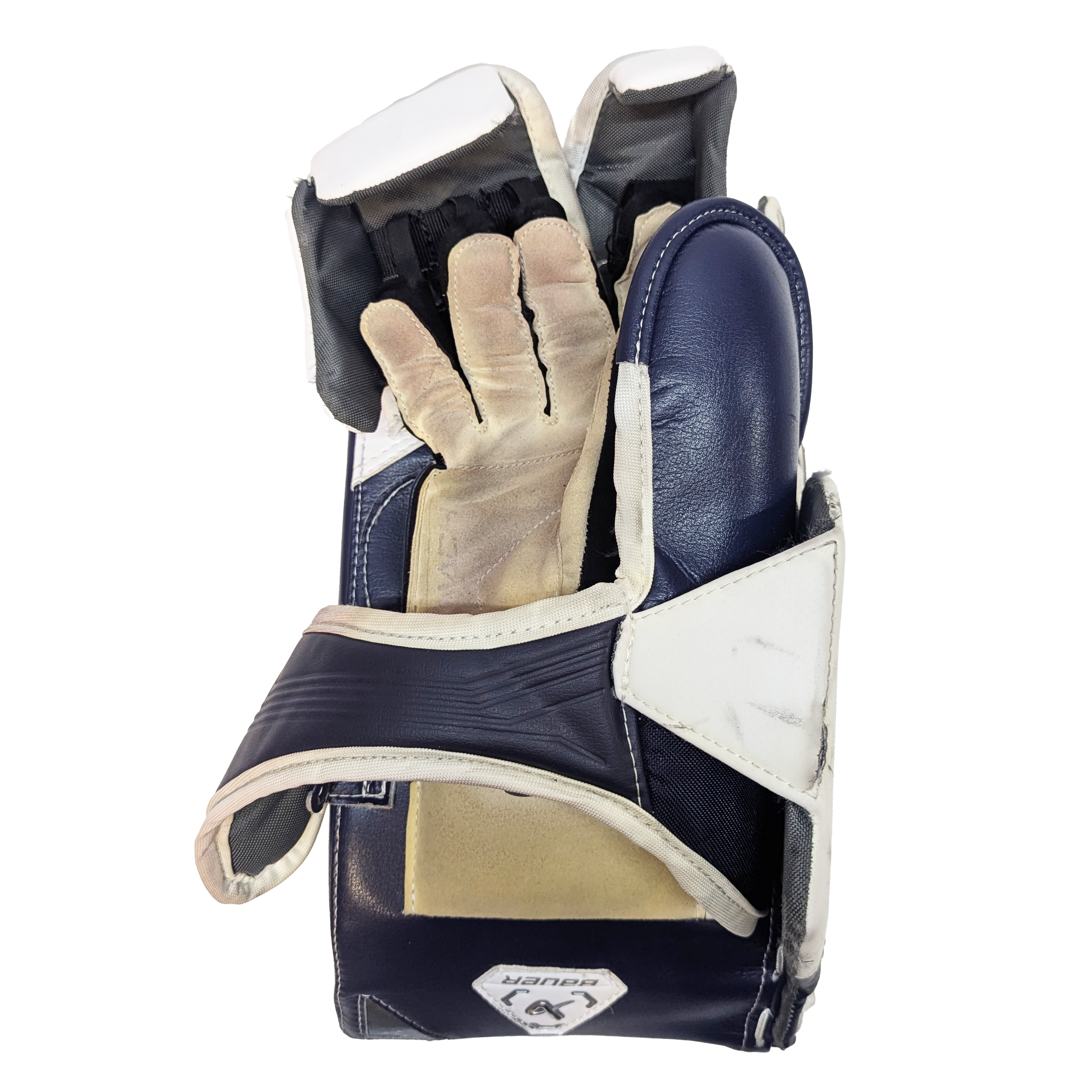 Bauer Vapor Hyperlite - Bloqueur de gardien WHL Pro Stock (blanc/bleu marine/orange)